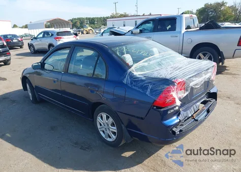 2003 Honda Civic Ex z USA, uszkodzony, nr VIN 2HGES26783H511117